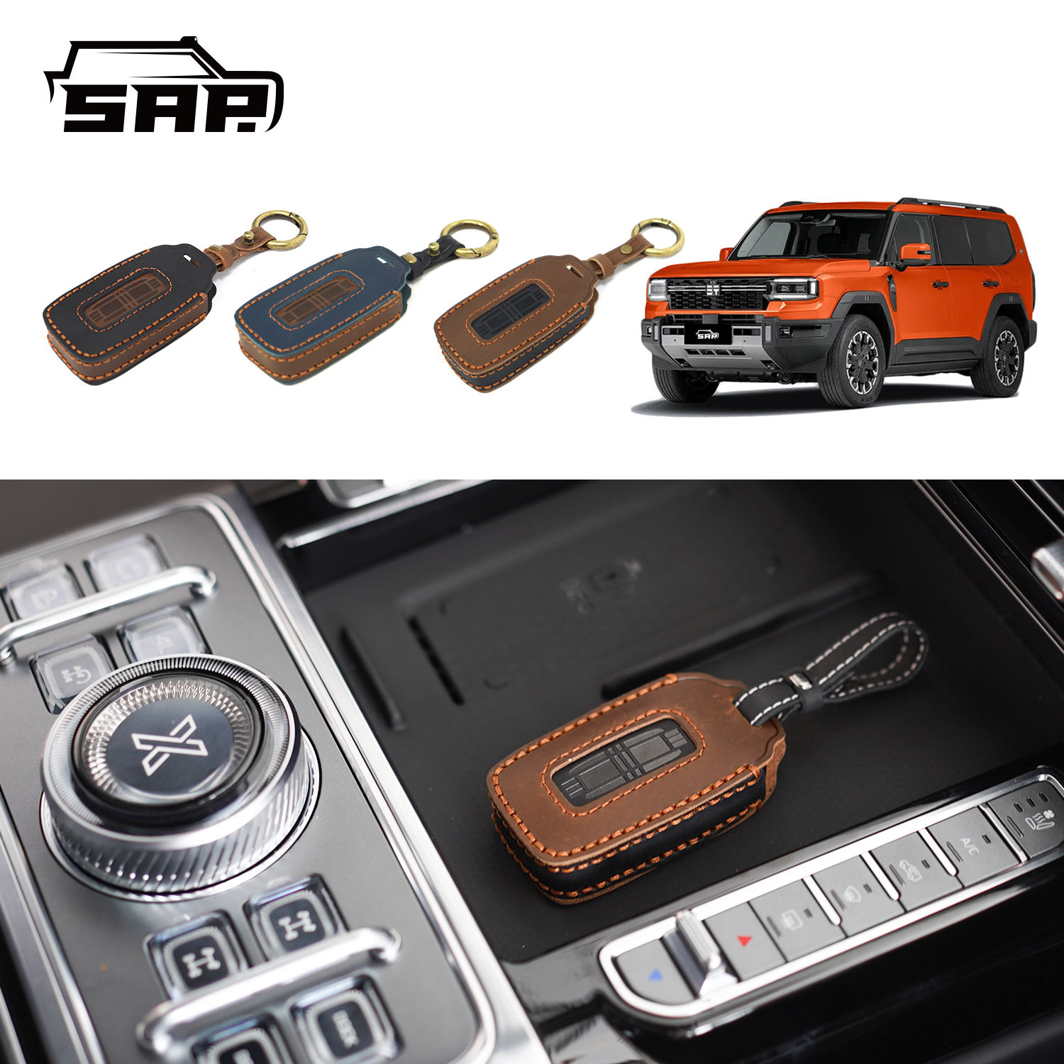 Shamo Auto Parts Leather Car Key Case Cover Protector for Mercedes Benz | Automotive Accessories